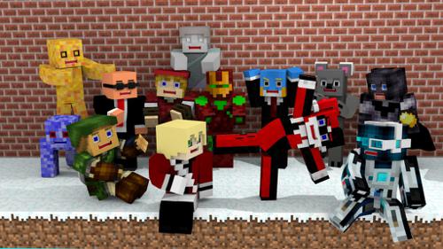 minecraft characters rigged preview image